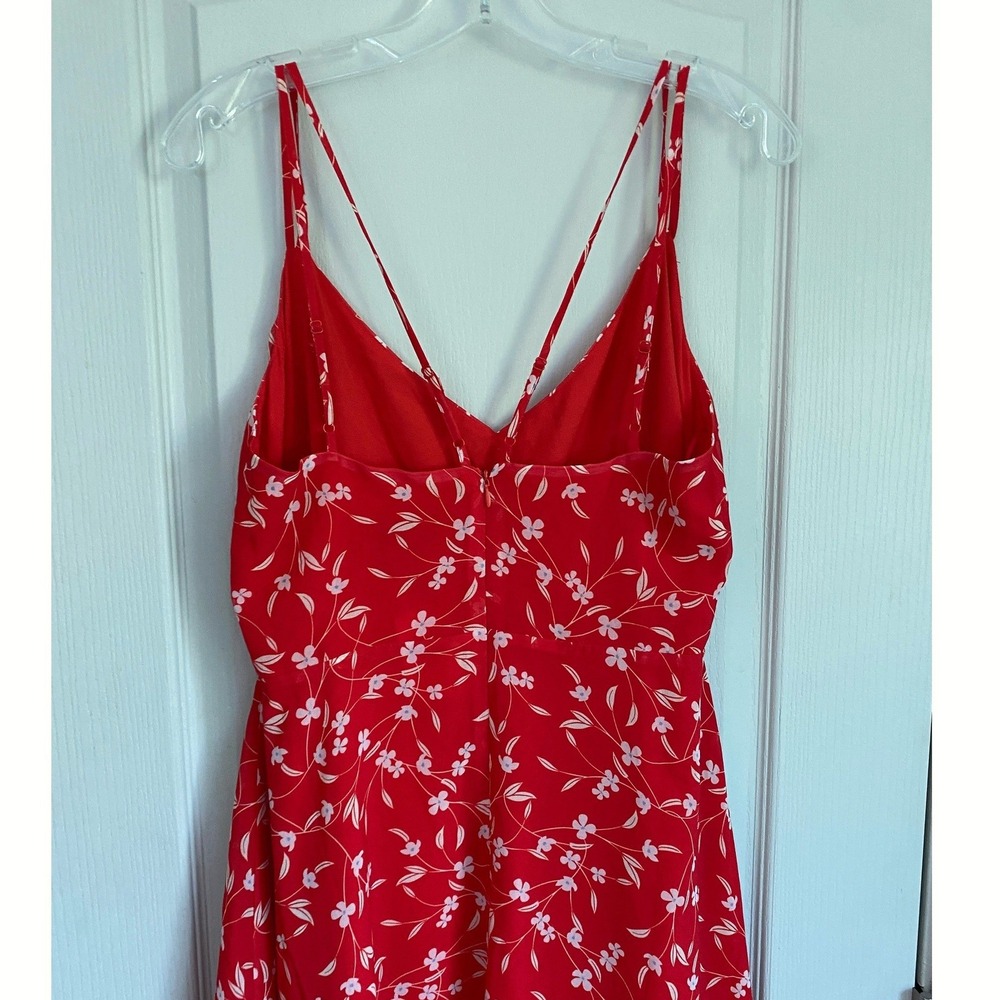 Alexia Admor Bailey Sweetheart Sleeveless Floral High-Low Maxi Dress Red Size 10 - Picture 5 of 12